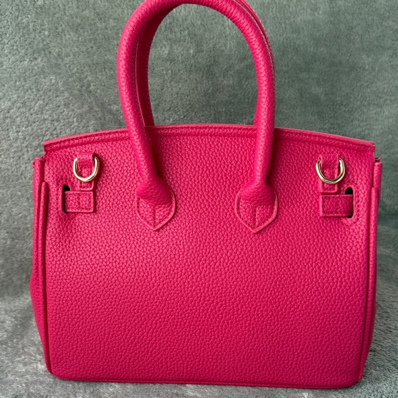 Bright Rose Pink Top Handle Satchel 💖✨ New Without Tags - Picture 4 of 10